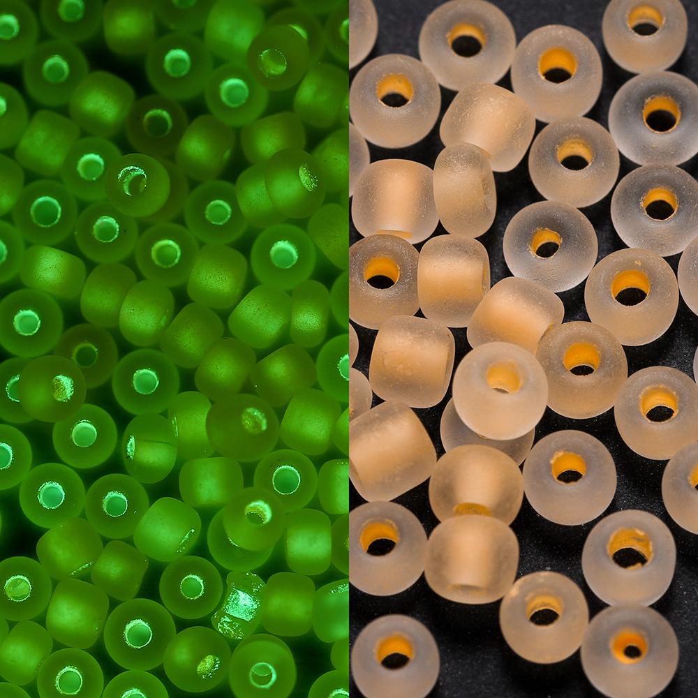 600pcs 3mm Luminous Glass Seed Beads Glow In The Dark Loose Spacer Beads for DIY Jewellery Marking Necklace Bracelet Accessories