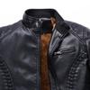 Washed Leather Jacket, Large Size Autumn and Winter PU Leather Jacket