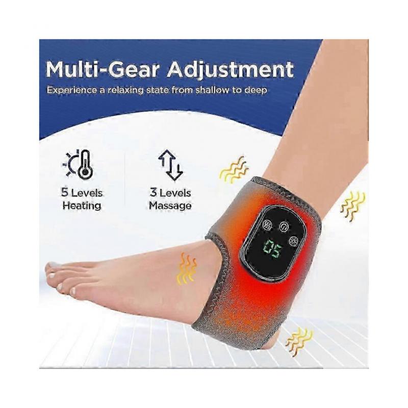 2X Emsense Foot Massager Wireless Portable Triple Method 3 Vibration Mode Heated Ankle Wrap for Home Office Travel