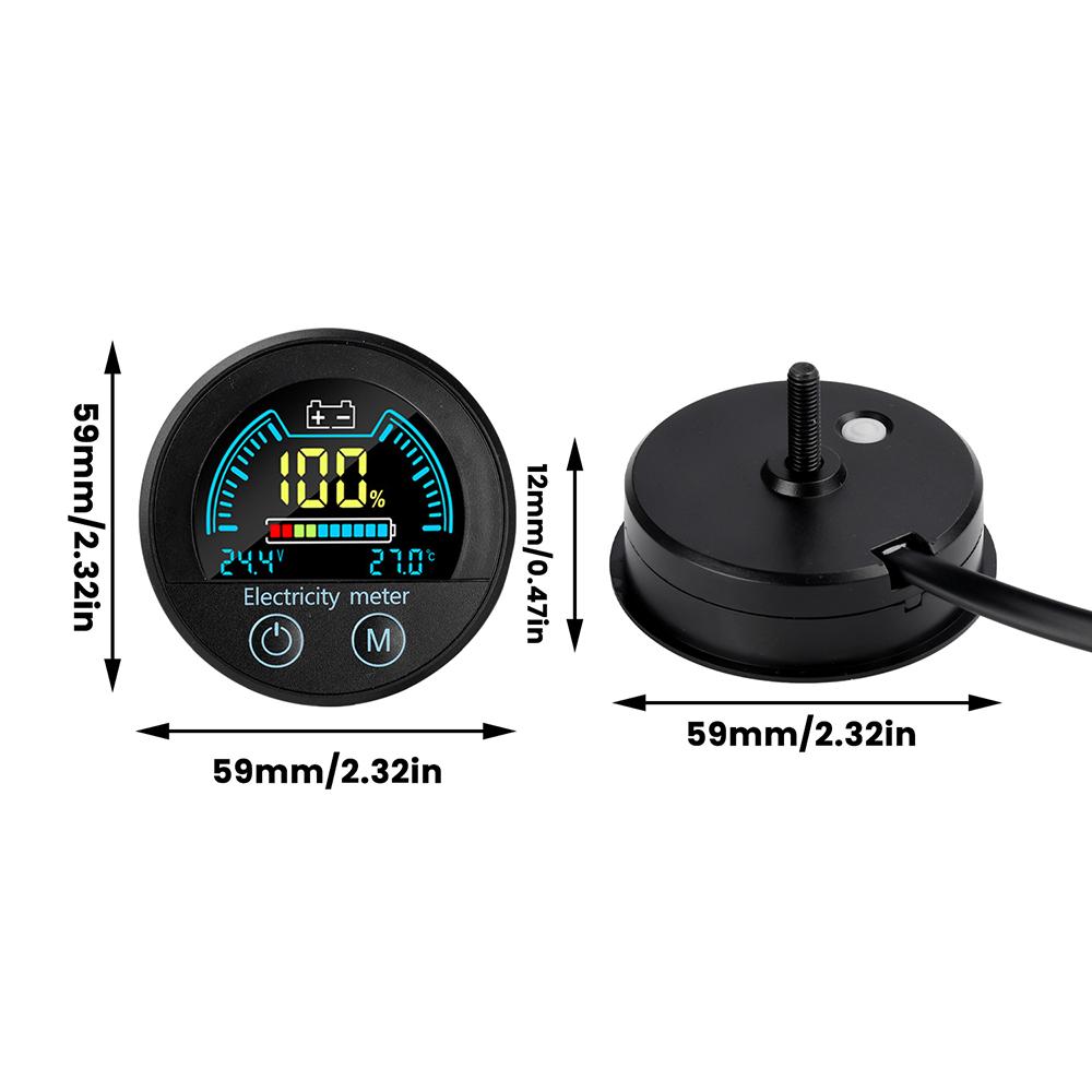 DC7-100V Digital Voltmeter Indicator 12V 24V 36V 48V 72V Waterproof Voltage Tester Battery Capacity Indicator for Car Motorcycle
