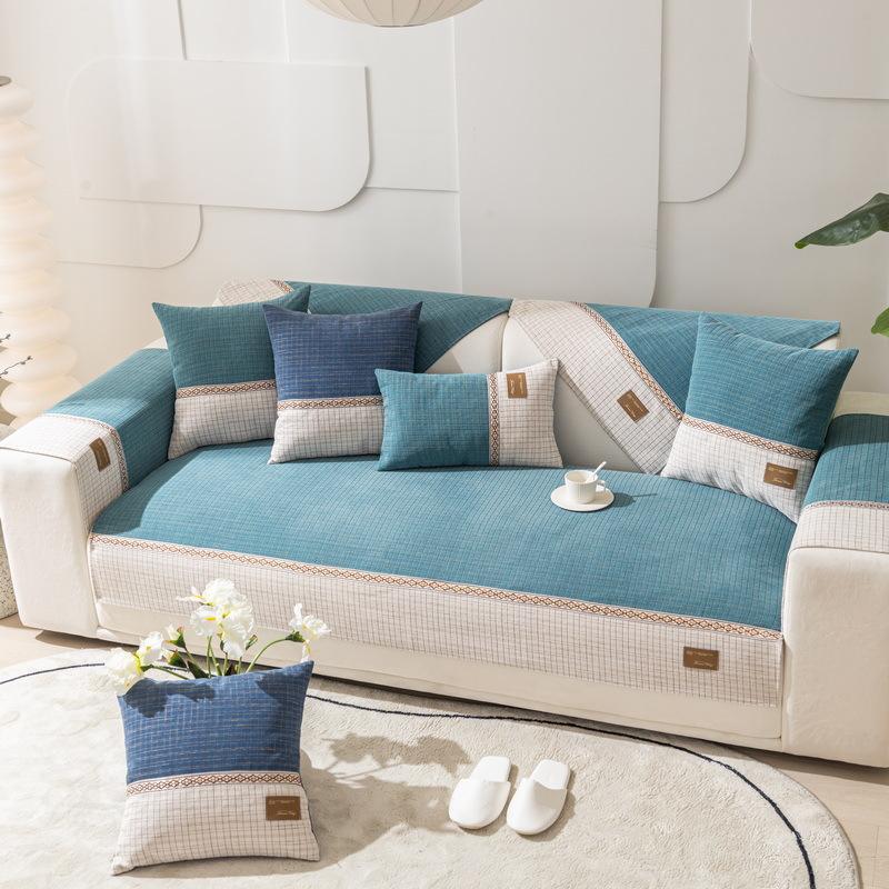 Sofakissen Vier Jahreszeiten Universal Einfach Modern Rutschfest Chenille Sofakissen Leichter Luxus Sofaüberwurf Überzugstoff Rückenhandtuch