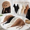 Sequined Knitted Triangle Scarf Hollow Beanies Headband Casual Headscarf Headband  Photo Atmosphere