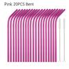 6*215mm 10 Colors Eco-friendly Reusable Metal Straws Set 304 Stainless Steel Drinking Straw Cocktail Party Favor Bar Accessory