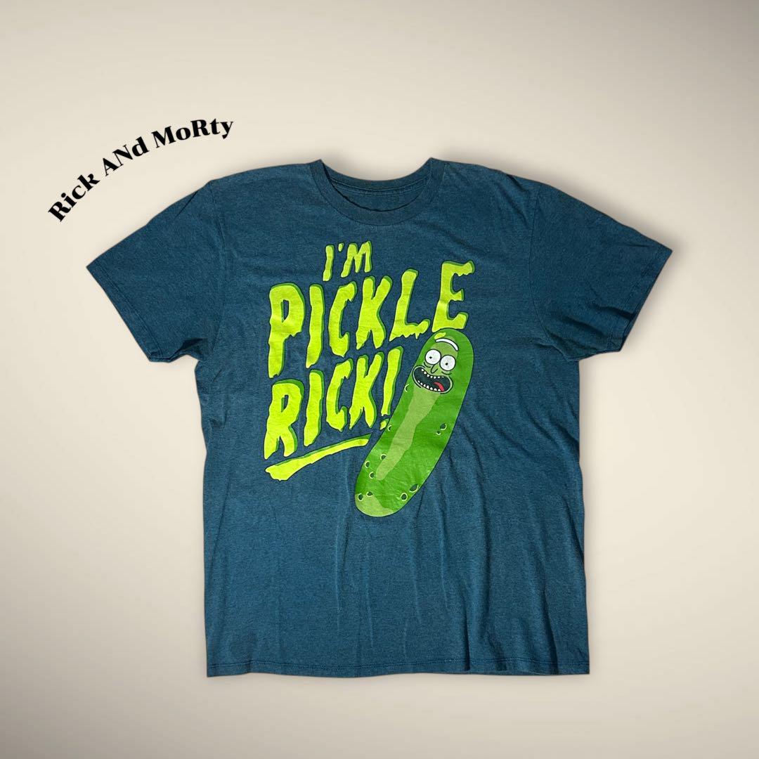 

[USED] Rick and Morty Pickle Rick Short Sleeve Print T-Shirt, Vintage Green