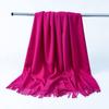Women's Thick Wool Cashmere Scarf, Autumn/Winter Versatile Unisex Solid Color Shawl, Faux Cashmere, New Thickened Design