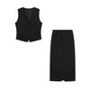 Za2025 Same Style European and American Women's Clothing Summer New Arrival Pure Desire Wind Sleeveless Pure Color Vest Skirt Suit Women