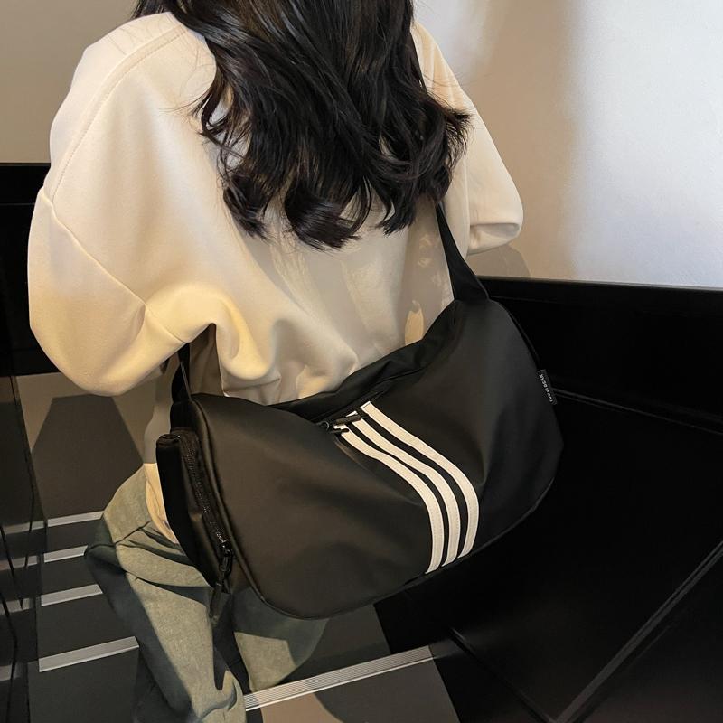 Striped Large Capacity Travel Bag Women's Shoulder Bag Crossbody Bag