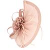 Bridal Fascinator Hat for Women Mesh Tops Hat Headband In Nude Pink Wedding and Evening Party Accessory for Special Occasions