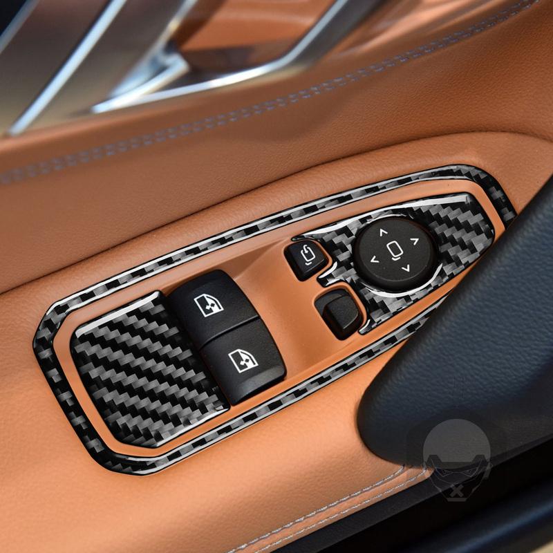 3K Carbon Fiber Sticker for BMW Z4 G29 —2025 Window Lifting Control Panel Cover Anti-Scratch Adhesive (Easy tall)