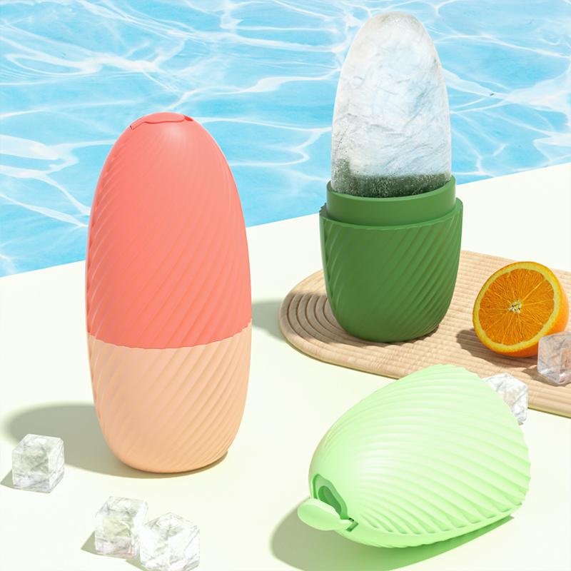 Rullo di Ghiaccio per il Viso Strumenti per Lifting e Contouring del Viso Vassoi per Cubetti di Ghiaccio in Silicone Sfere di Ghiaccio Massaggiatore per Occhi e Viso Strumenti di Bellezza per la Cura della Pelle