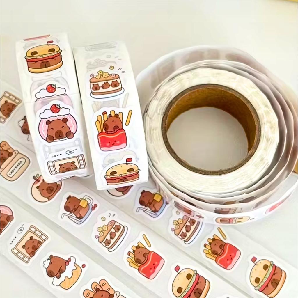 Capybara Stickers Set Of 500 Motivational For Kids Gift Roll