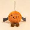 Cute Ball Tennis Golf Plush Toy Football Basketball Doll Bag Pendant Keychain Gift