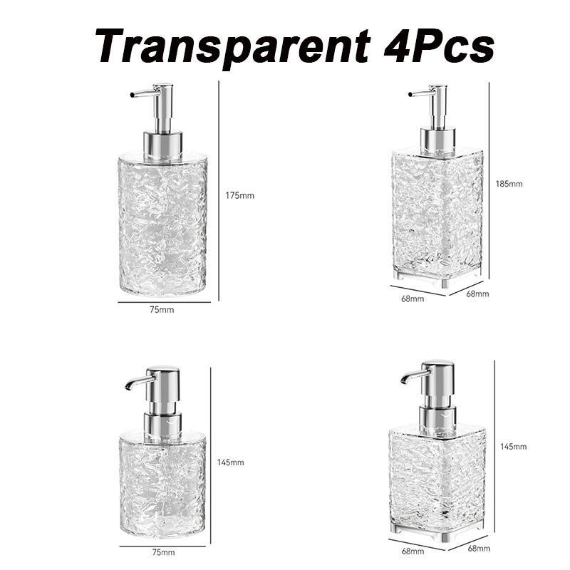 Hands Foaming Soap Dispenser Press-type Bathroom Liquid Soap Bottle Refillable Dish Soap Container Light Luxury Hand Washer