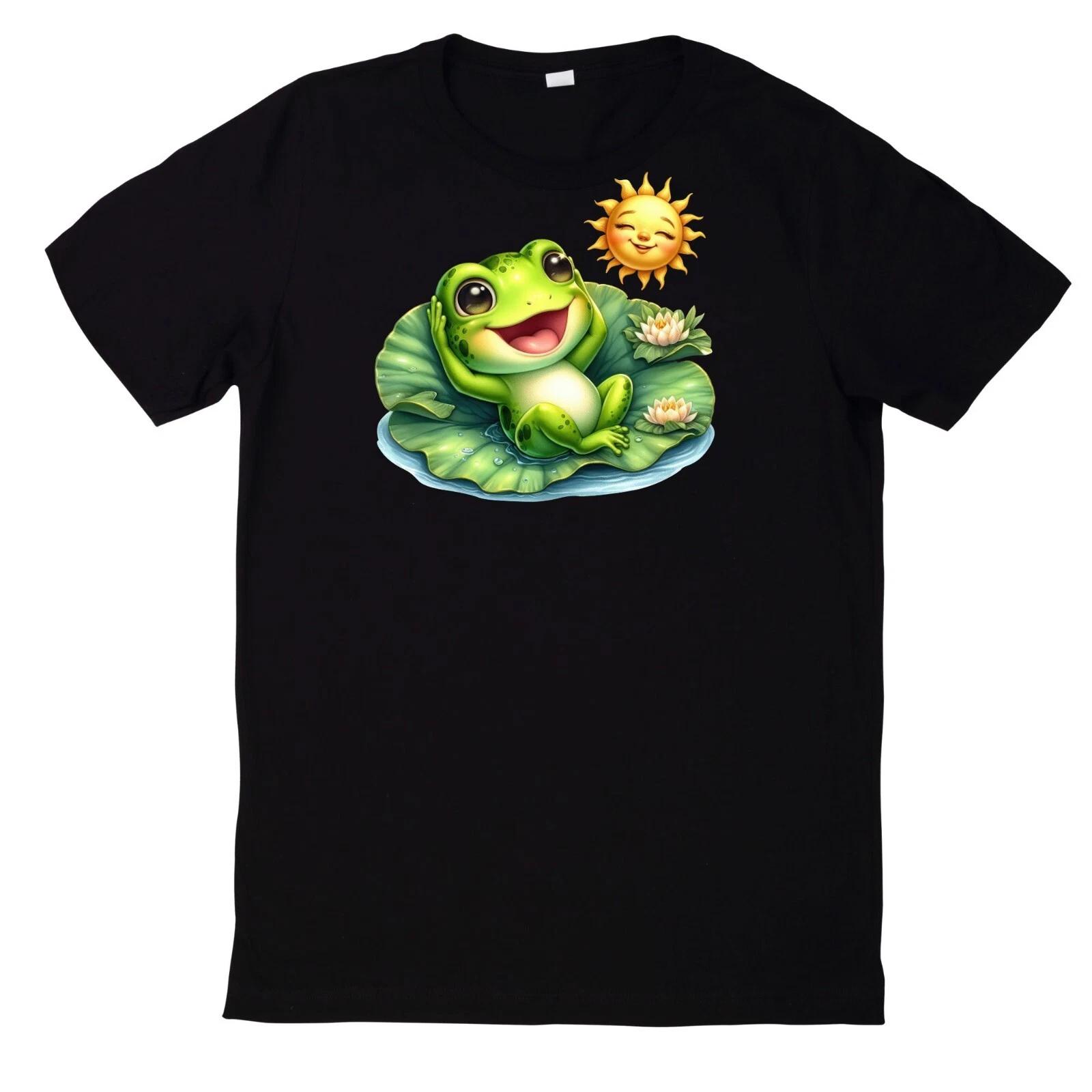 T-Shirt Lustiger und süßer Frosch Motiv Baumwolle XXXL