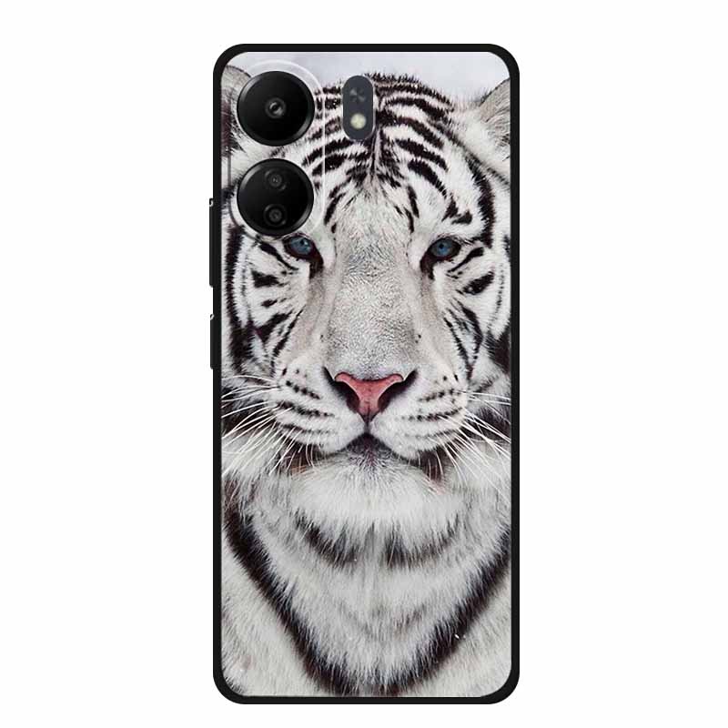 Phone Cases for Redmi 13C 13R Soft Silicone TPU Cover for Xiaomi Redmi13 C R Animal Wolf Funda Vividly Lion Tiger Capa 13 C R