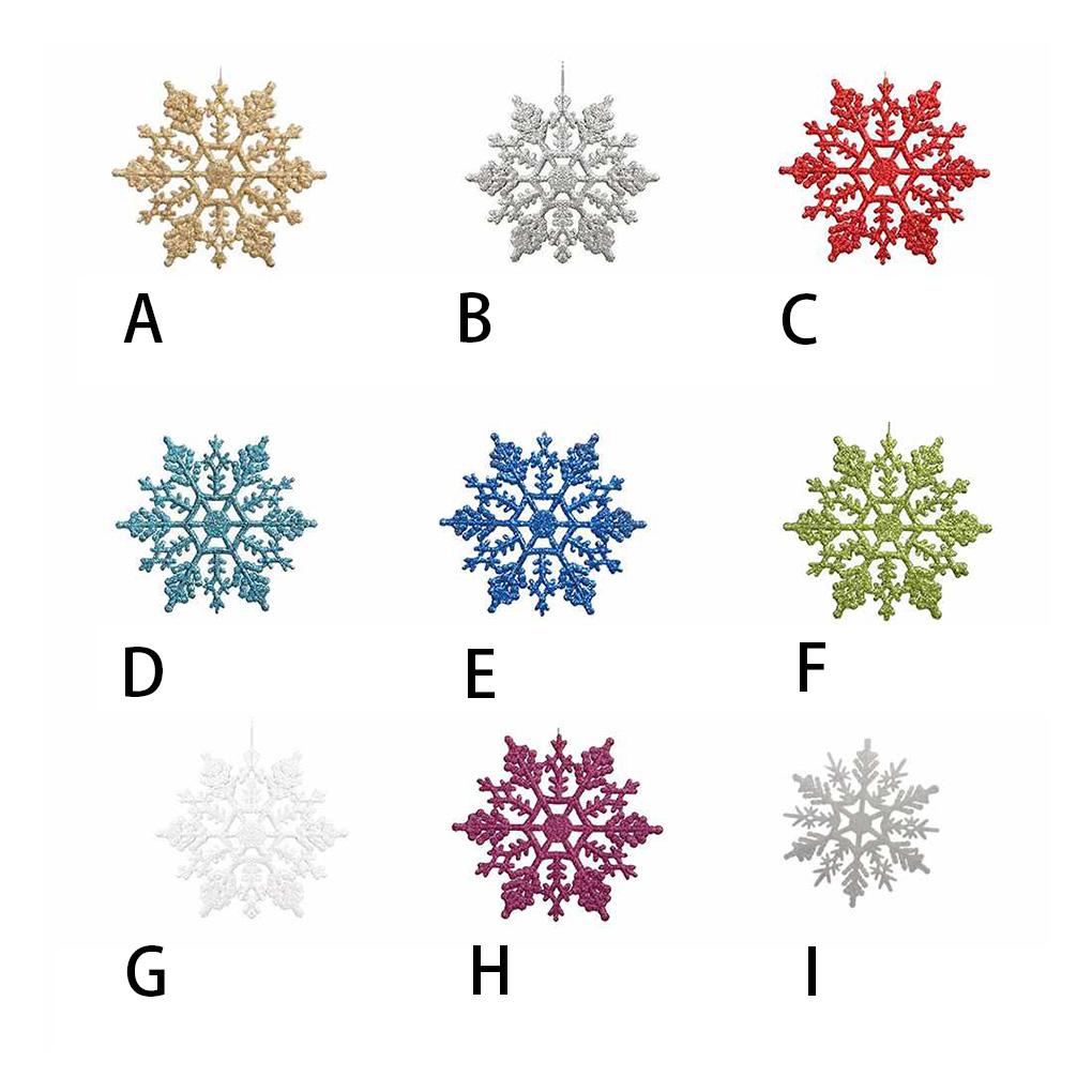 12 Stück Heim Büro Hotel Innen Außen Tragbar Weihnachts Schneeflocken Dekoration Wohnzimmer Schlafzimmer Deko Party