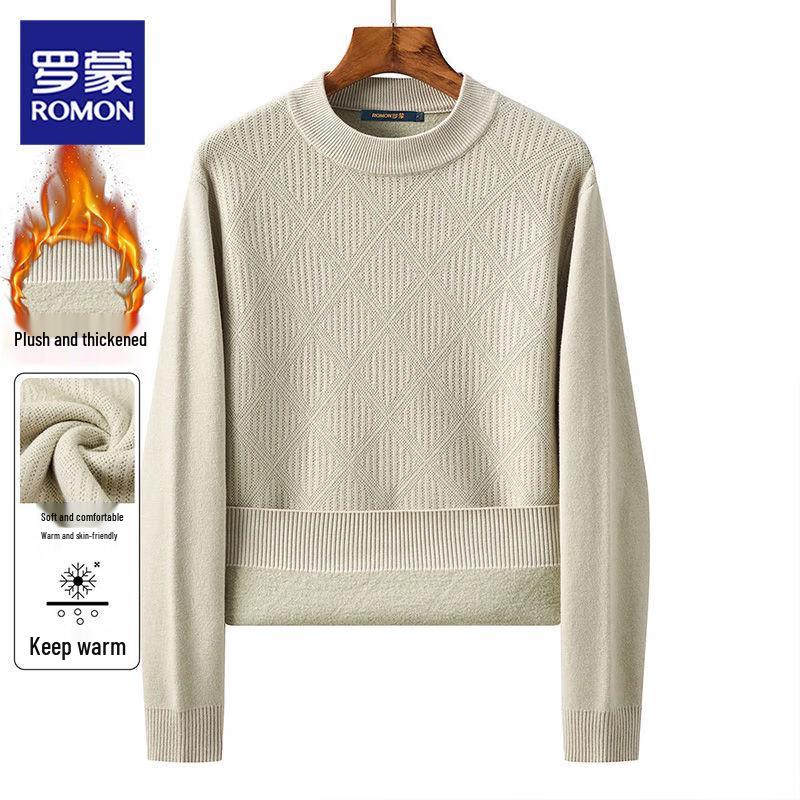 Romon Men's Long Sleeve Casual Pullover Top