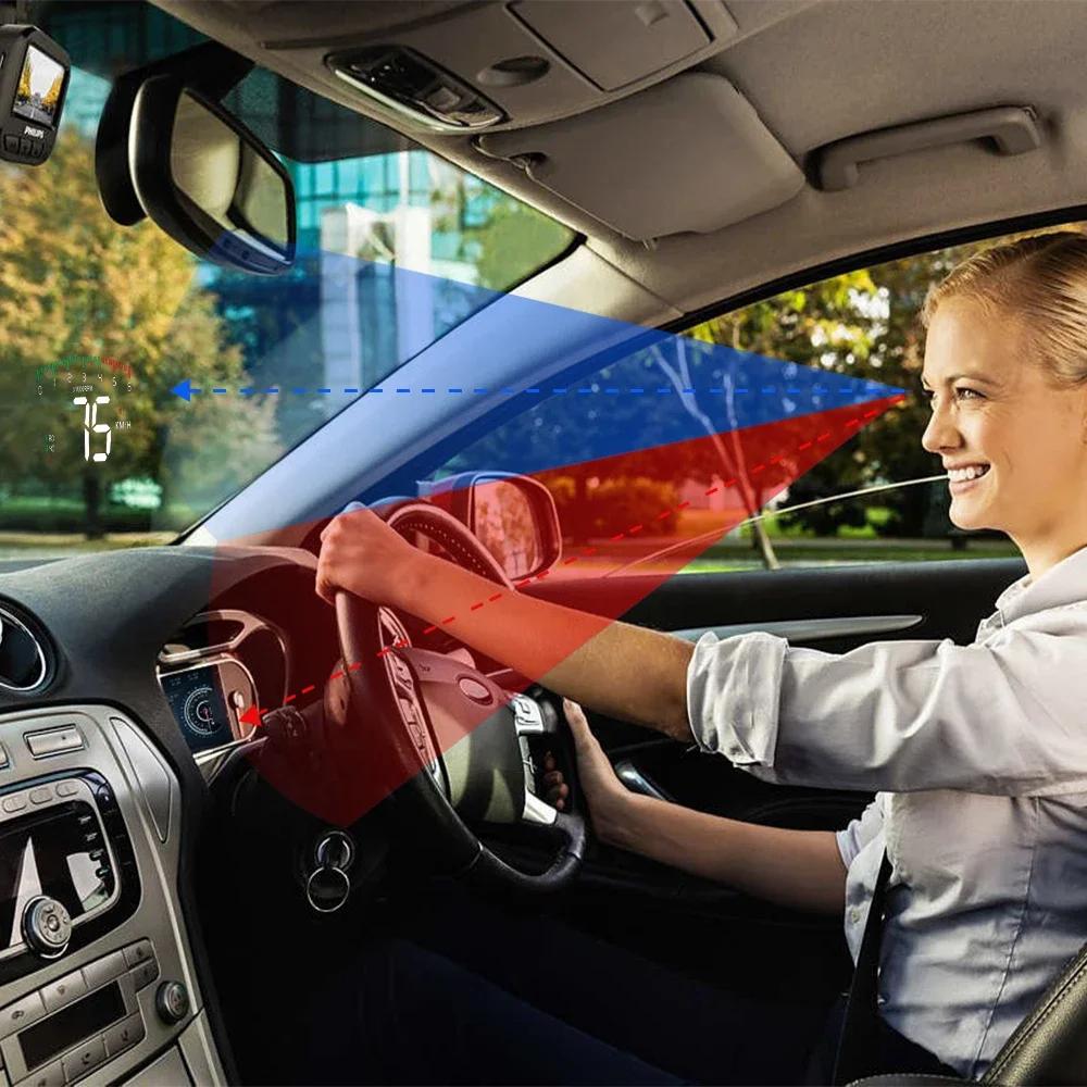 Auto HUD A900 OBD2 Head-Up-Display HD-Monitor Überdrehzahlalarm Windschutzscheibenprojektor Hochtemperaturalarm Motorfehleralarm