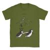 Zabawne Koszulki z Pingwinem Nihilistą Męskie Okrągły Dekolt 100% Bawełna T-shirt Krótki Rękaw Koszulka z Nadrukiem Top