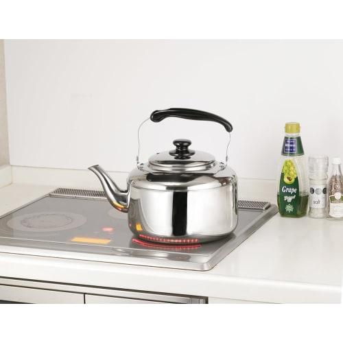 Hirosho Stainless Steel Big Kettle, 6L, Induction, Direct Heat, and Gas Stove Compatible, Wide Mouth, Classic, Perfect for Kids' Parties, Cookouts, an