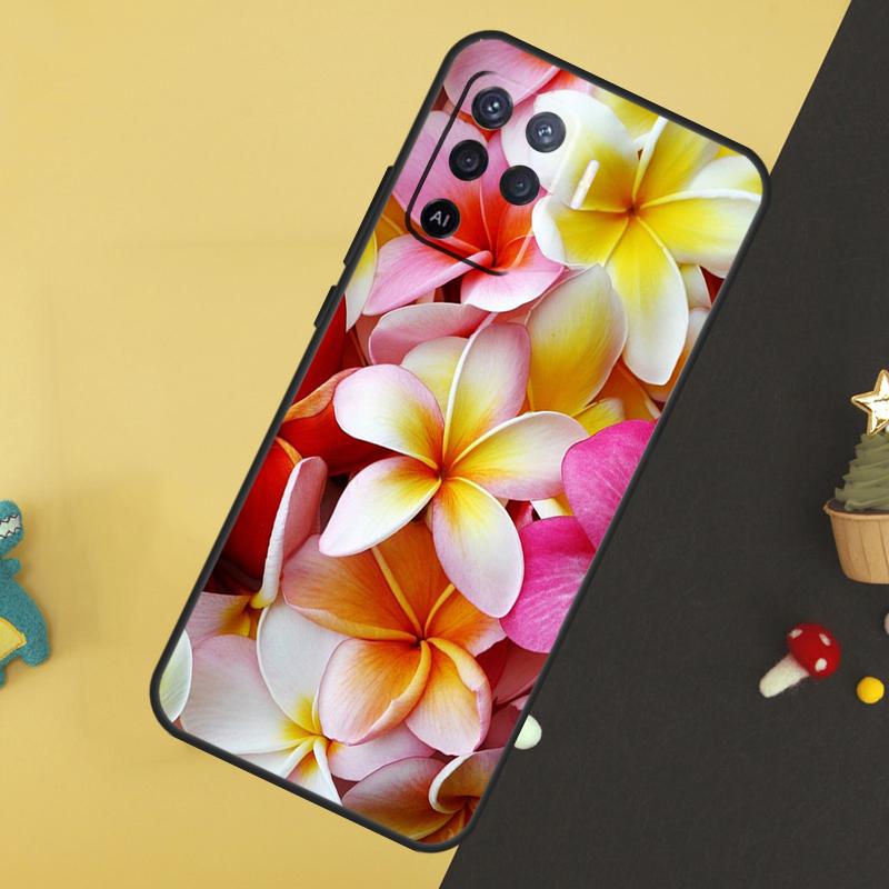 Tropical Paradise Hawaiian Flower Case For Oppo A96 A76 A16 A17 A57 A60 A40 A80 A18 A38 A58 A78 A98 A15 A54 A74 A94 A6 A5 Pro