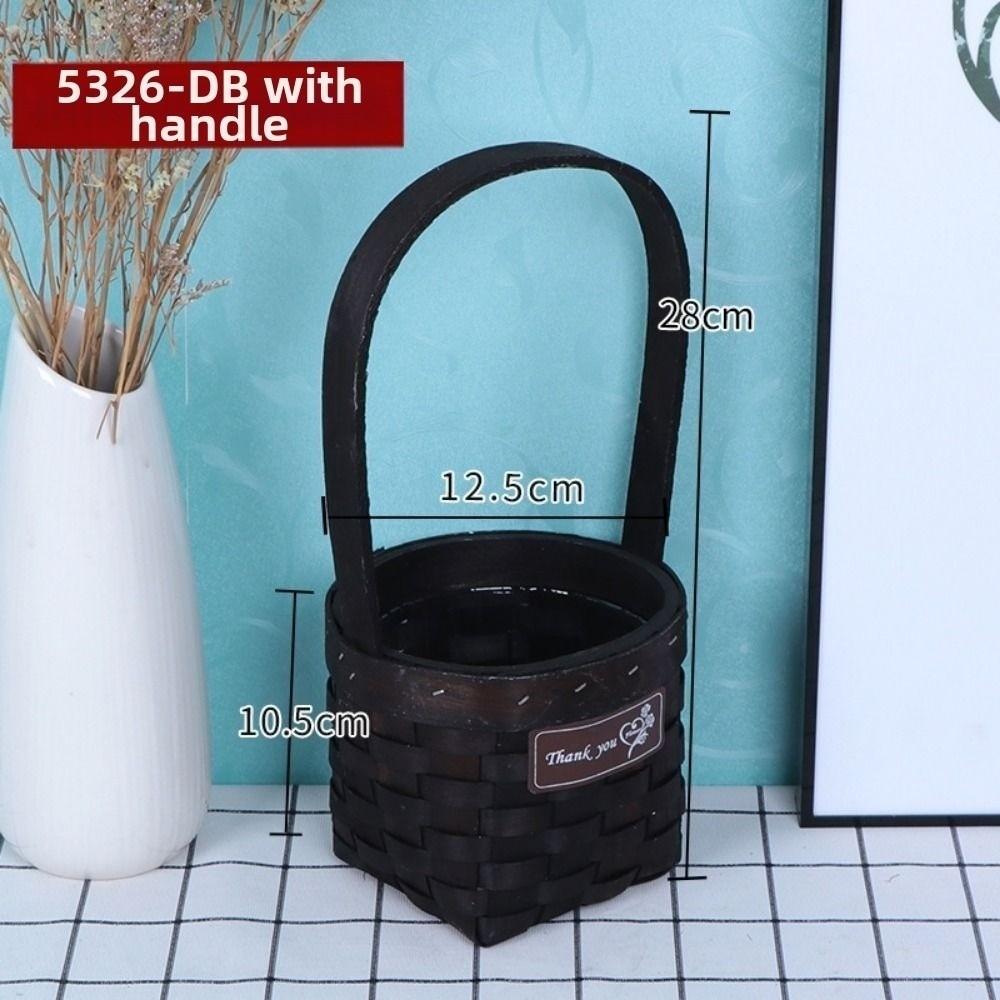 Household Willow Weaving Flower Basket Vegetable Fruit Flowers Holder  Living Room Decoration