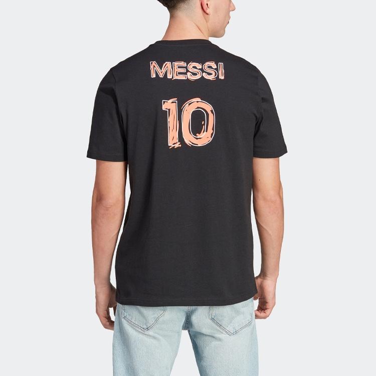 adidas Messi Football Icon Graphic Tee 'Black' Men's HT5182