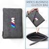 For BMW Performance M X1 E39 E46 E90 F20 E60 F30 Suede Car Driving Documents Bags Credit Cards Storage Bag ID Cover Car Sticker