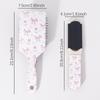 2pcs Printed Comb Set - Featuring Bow or Bear Patterns, Including Airbag Comb and Folding comb,Special for Real Hair Wigs