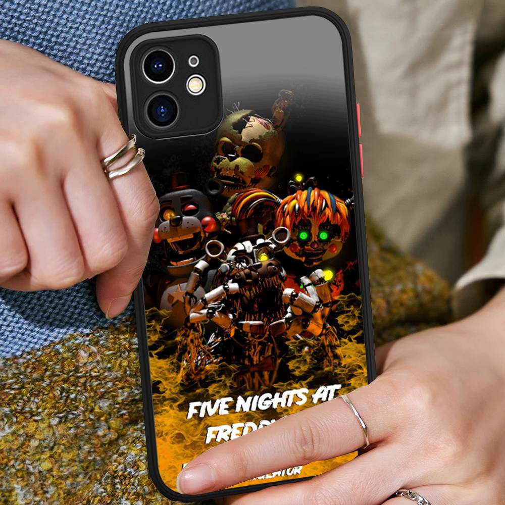 F-FNAF Five-nights-At-Freddys Phone Case For iPhone 16 15 14 11 12 13 Pro Max Plus 12 XS Max Back Cover Matte Case