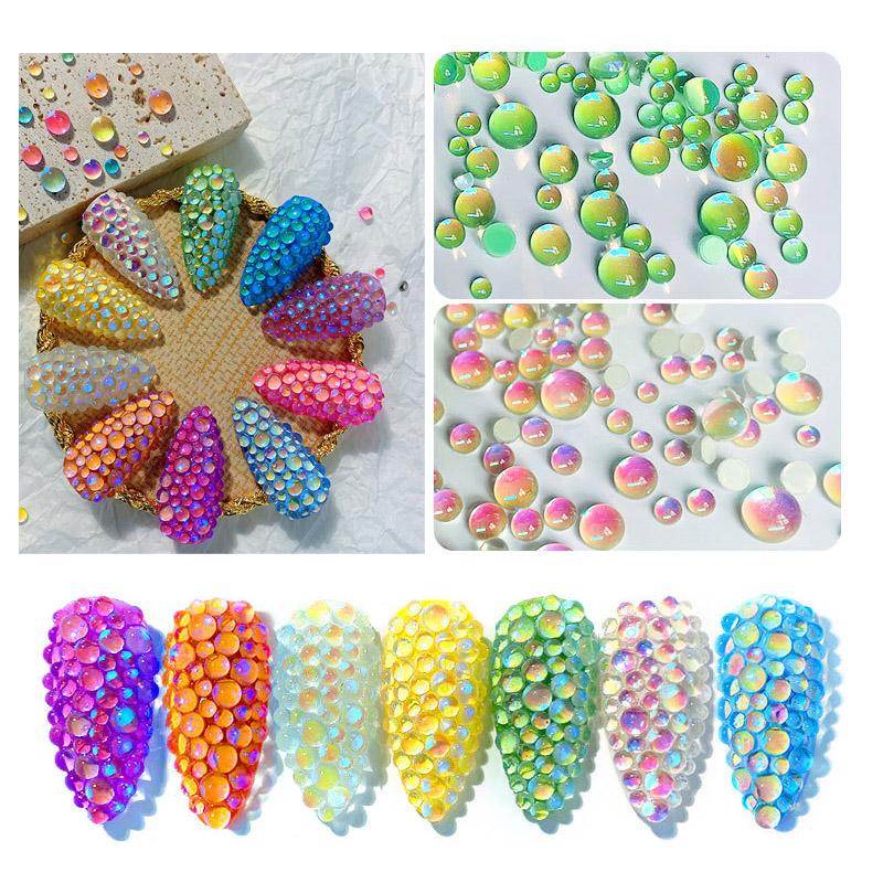 

1440 шт Микс Размеры Русалка Волшебная жемчужина Нейл Арт Стразы Плоское дно Aurora Блеск Хрустальные украшения DIY Маникюр Аксессуар