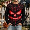 Men's Halloween Neck Long Sleeve Shirt for Casual Comfort