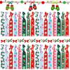 32 Pieces Christmas Ribbon Hair Ties Elastic Hair Ties No Crease Ponytail