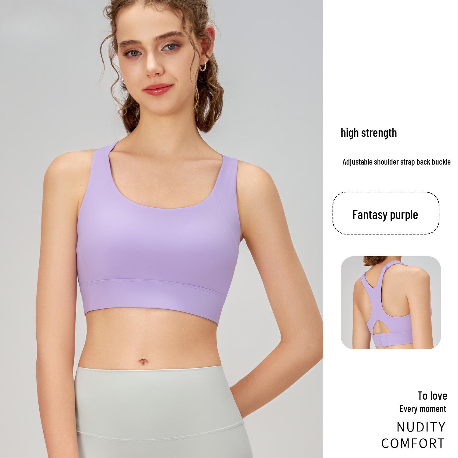 

Женский спортивный бюстгальтер Jiu Yi с фиксированной чашкой, ударопрочный, регулируемый Small