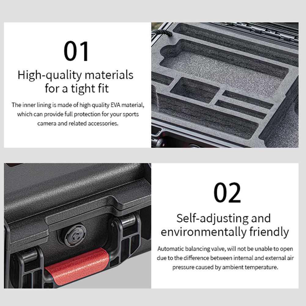 Hard Case Explosion-proof Portable Travel Box 2 Layer Hard Storage Bag IP67 Waterproof for Insta360 X5 Camera Essentials