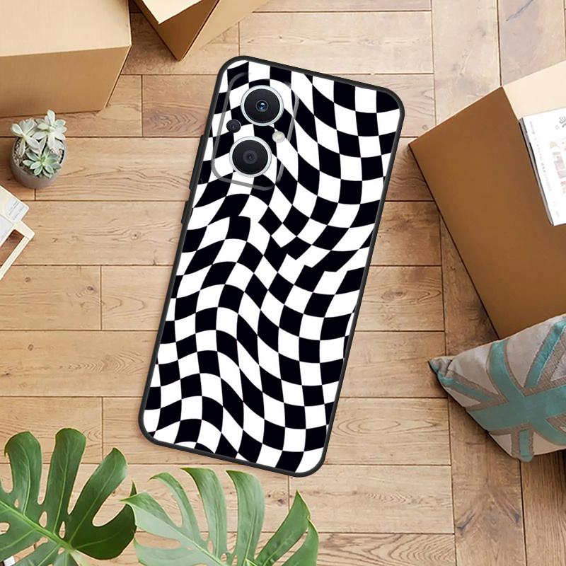 Crazy Checkered Phone Case For OPPO Reno 14 12 11 13 F 10 Pro 8T 7 8 Lite OPPO Find X8 X6 X5 X9 Pro Cover