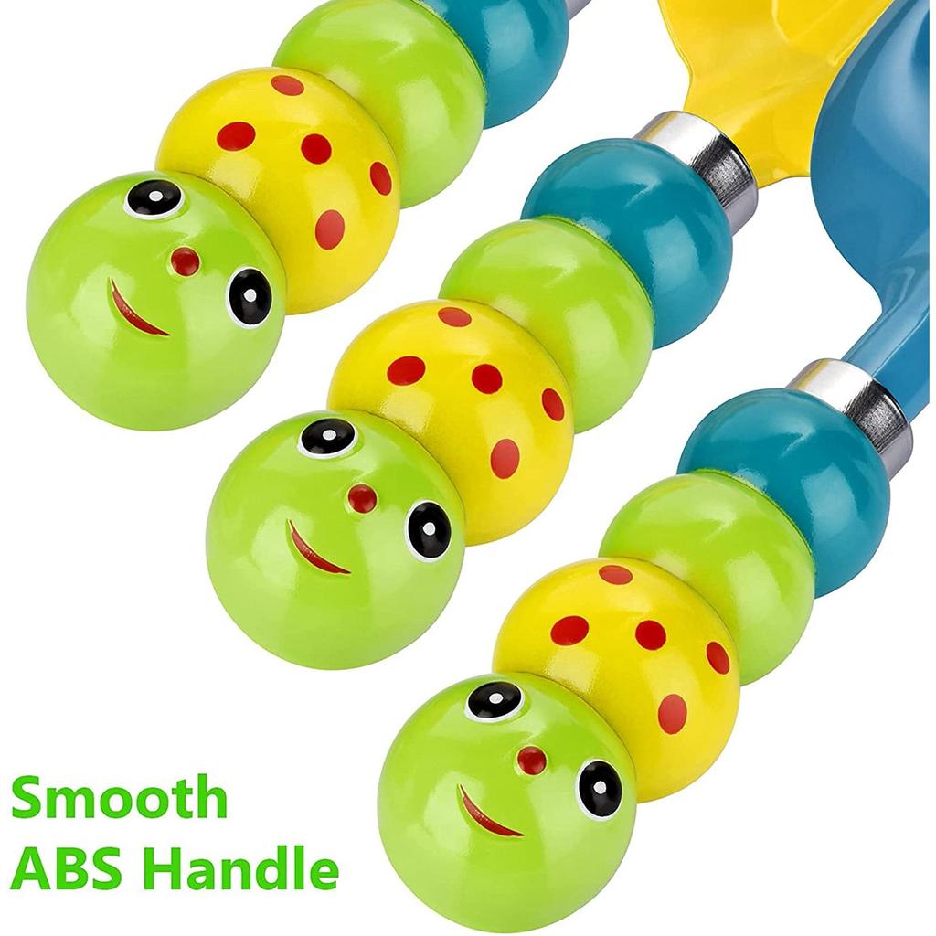 Gartenwerkzeug-Set für Kinder, Strand-Sandspielwerkzeug, lockere Erde, Pflanzung, süßer Griff, sicheres Geburtstagsgeschenk, Unisex, geeignet für Kleinkinder, Jungen und Mädchen