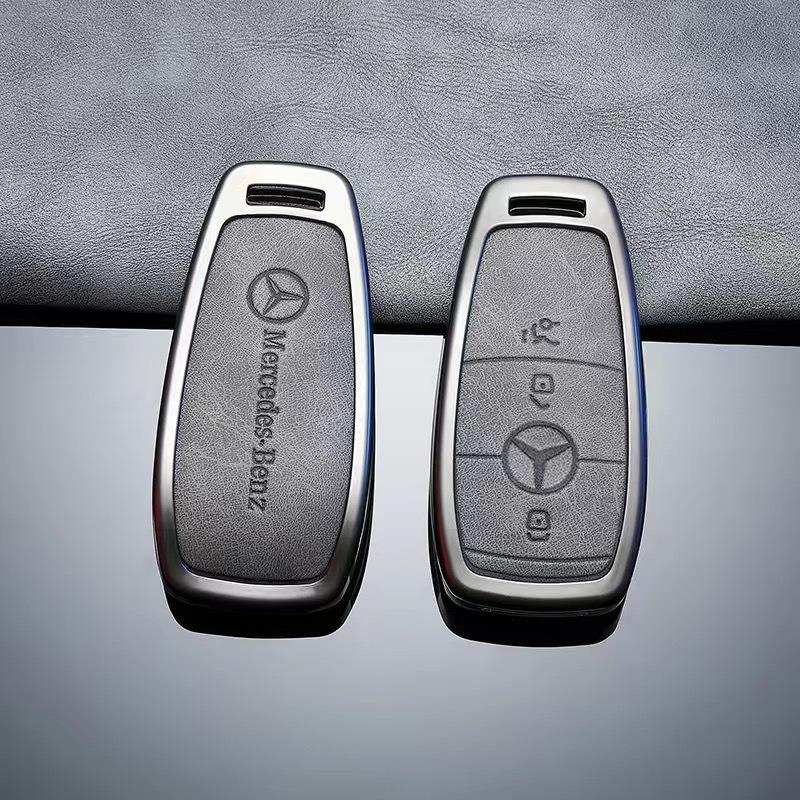 

GLC GLB Leather Car Key Case Cover Key Shell Protector For Mercedes Benz A C E G Class GLC CLE CLA GLB GLS W177 W205 W213 W222