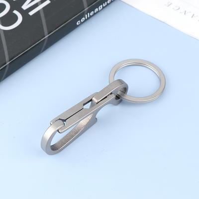 1Pc Titanium Alloy Carabiner Multi-Function Keychain Outdoorwaist Hanging Chain Ring Buckle Beer Bottle Opener Edc Tool