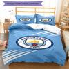 3pcs Manchester City Bedding Set Duvet Cover Closure Includes 1 Duvet Cover & 2 Pillowcases, Soft and Comfortable for All Seasons.
