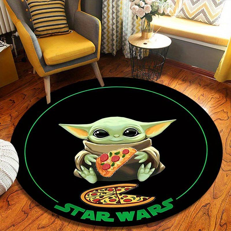 

1pc Star wars Yoda Pattern Round Area Rug , Bedroom Living Room Floor Mat , Playroom Bedroom Living Room Indoor Decor Rug , Aesthetic Room C 80cm/31.5in