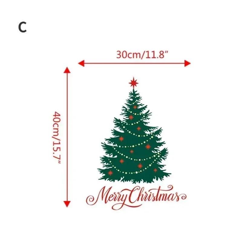 Christmas Window Stickers Christmas Wall Sticker Kids Room Wall Decals Merry Christmas Decorations For Home 2024 New Year