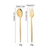12-teiliges Edelstahl-Spiegel-Gold-Gabel-Löffel-Set, Kuchengabel, Snack-Salat, Kaffee, Obstgabel, Löffel, Besteck, Küchengeschirr-Set