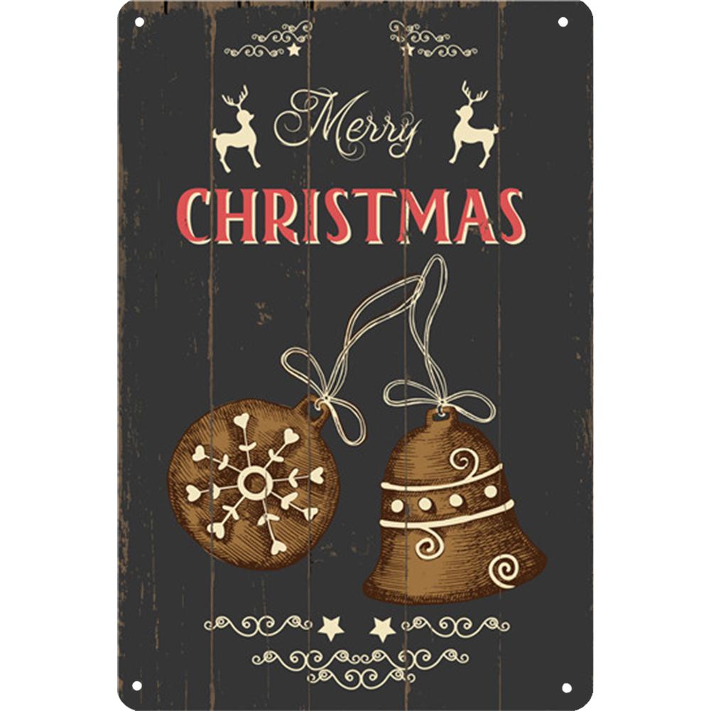 Merry Christmas Metal Tin Sign Plaque  Cartoon Elk Santa Claus Iron Painting Home Bar Cafe Pub Decoration Wall Art Plates