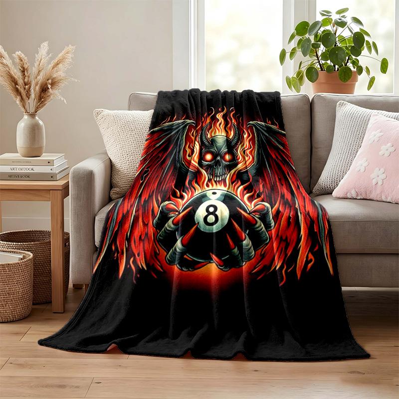 8ball blanket Flannel Blanket Soft Cozy Plush Throw for Sofa Bed Lightweight Home Decor