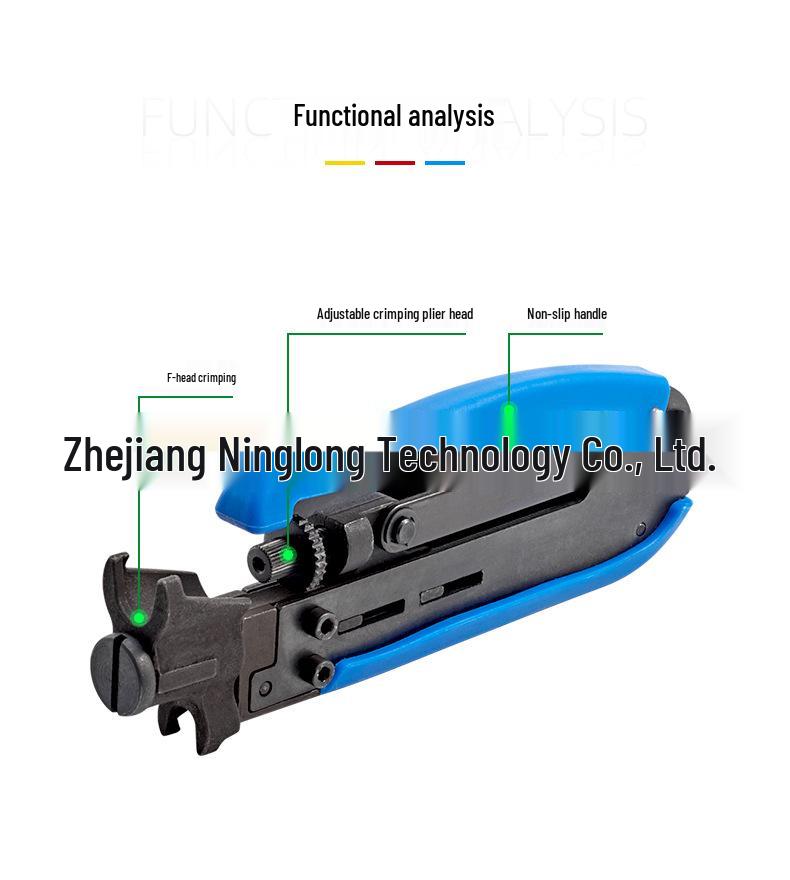 Ajiman Bestseller 2-Piece Wire Stripper & Crimper Set with Coaxial Cable Compression Pliers Tool