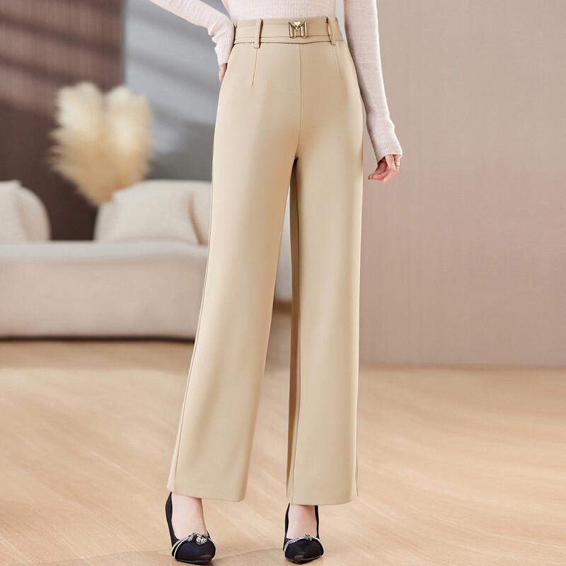 

Pasiter Women s Elastic Straight-Leg Casual Pants 2XL