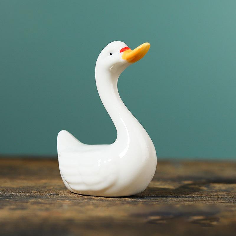 Mini søt dyr Paint Pensel Pen Rest Keramiske Ornamenter Kinesisk kalligrafi Skrivepennholder Håndverk Penn Pute NYHET