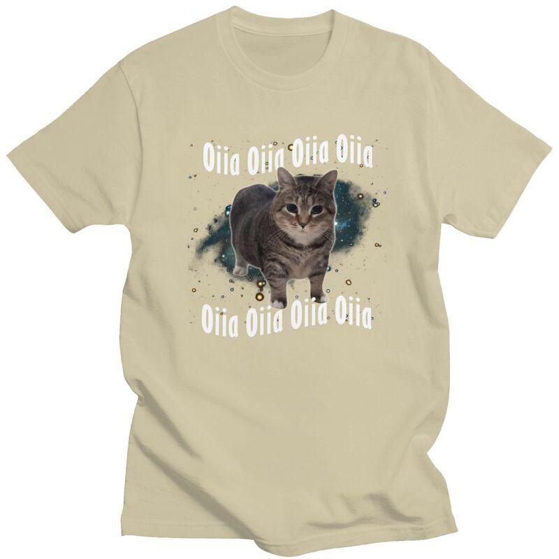 Oiia Oiia Cat Meme Cat TShirt 100 Cotton Tees Shirt Streetwear O Neck Tshirt Casual Short Sleeve Clothing Men Women Gift