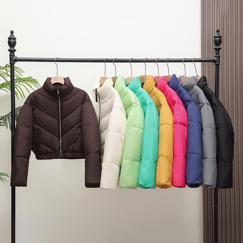 2025 European Down Cotton Jacket Women's Short Maillard Niche Design Puff Winter American Retro Bread Jacket